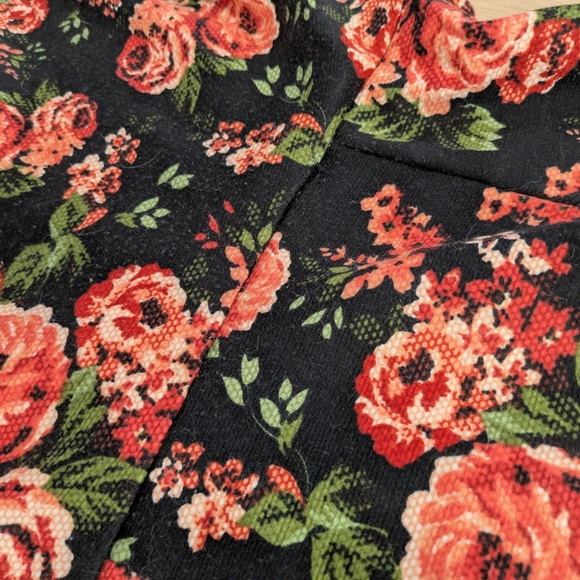 Eclipse Black & Pink Floral Dress – Size M - Picture 2 of 6